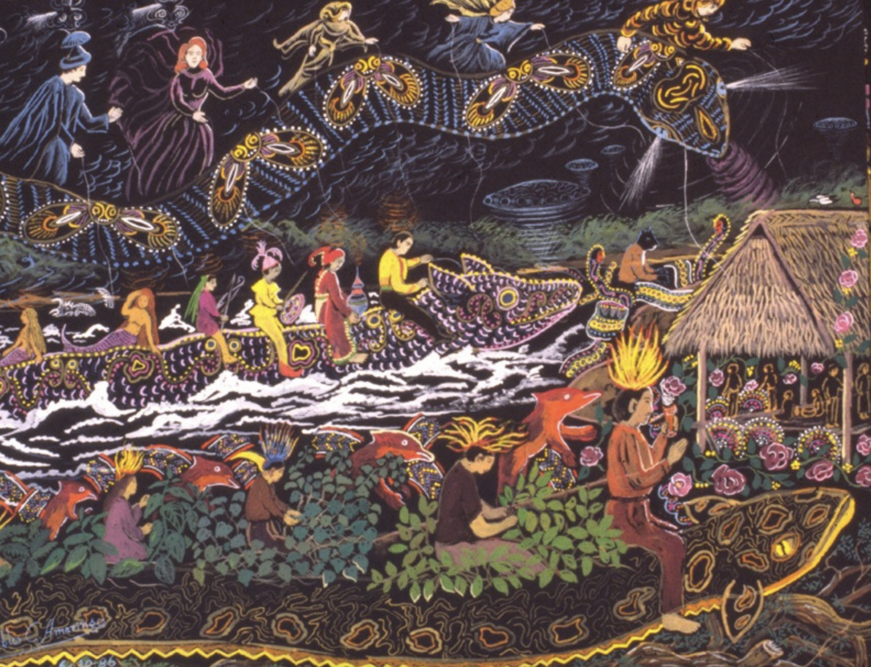 Painting by Pablo C. Amaringo, 1986.