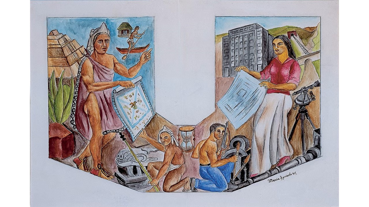 Sketch of Izquierdo’s mural
