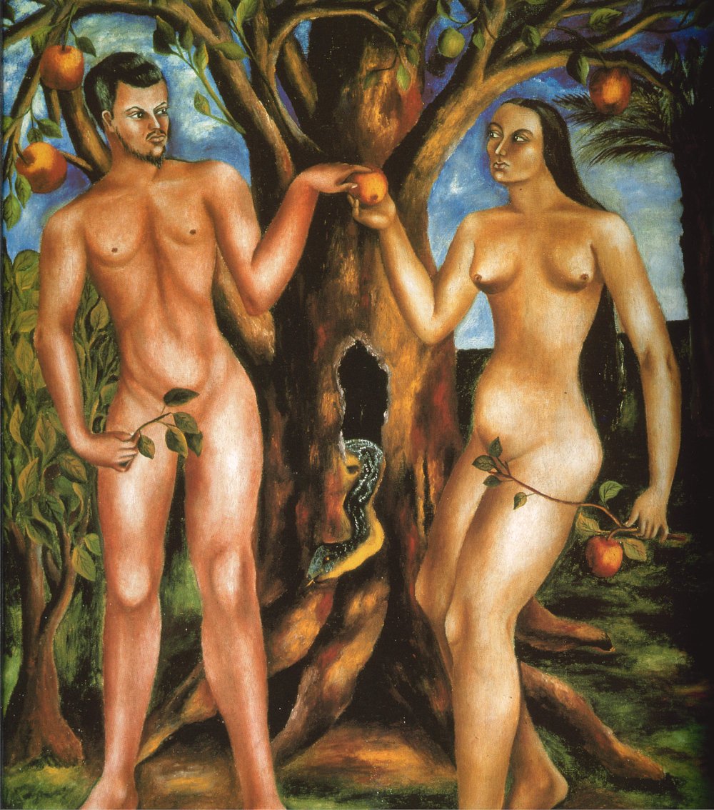 Mural by Maria Izquierdo, Adam and Eve