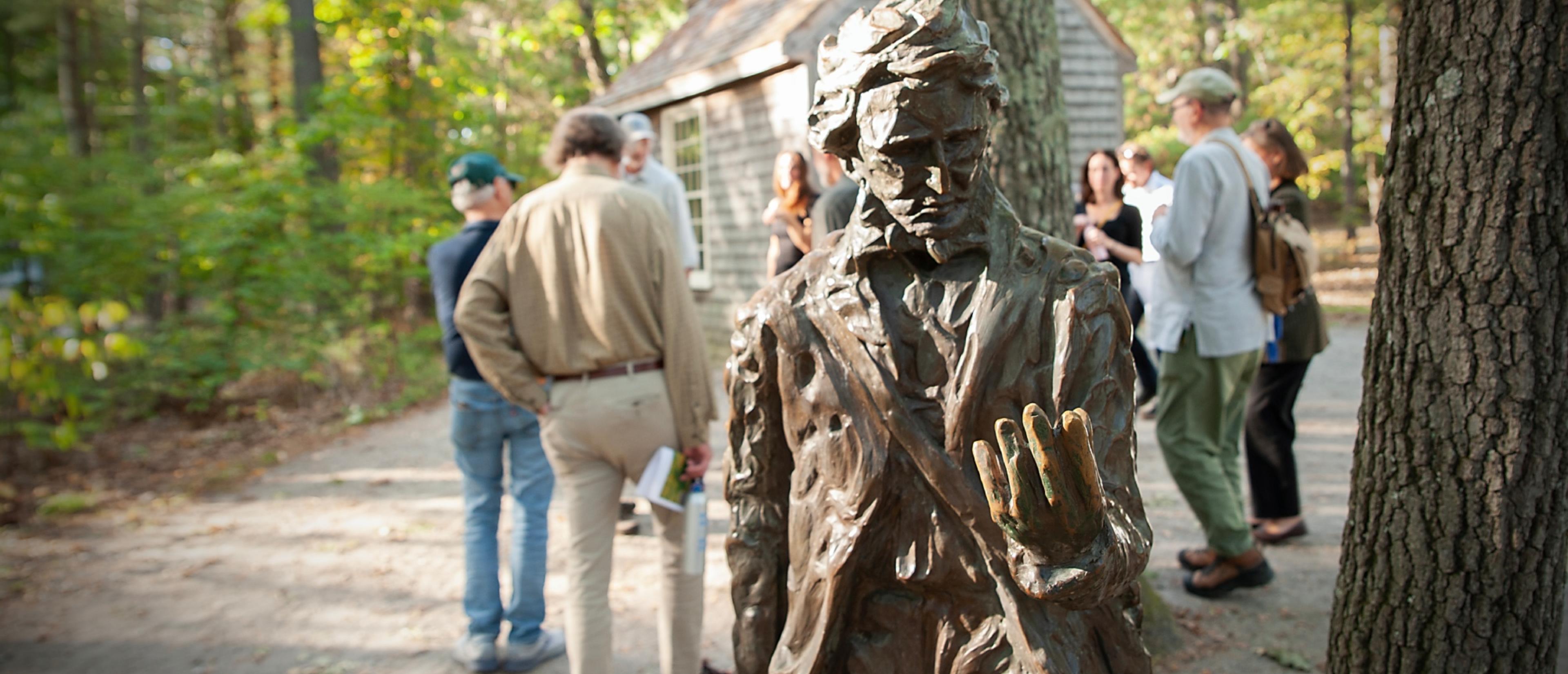 Thoreau statue at Walden Pond