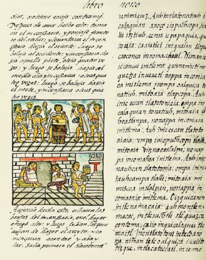 Ancient text with drawings