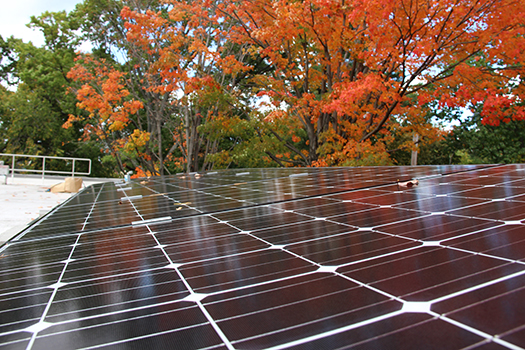 Solar panels on the roof of the CSWR