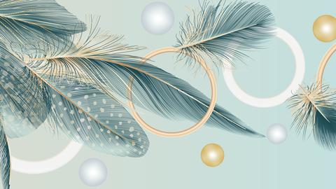 artistic rendition of flowers and circles