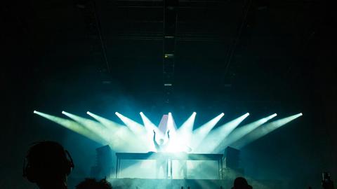 Picture of stage at a rave scene