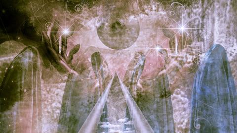 Ethereal image of swirls and smoke, shapes