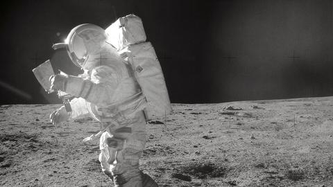 Man walking on the moon