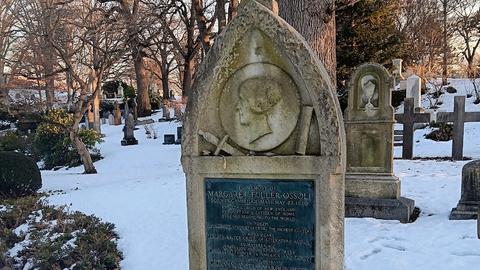 Grave of Margaret Fuller in Mt. Auburn Cemetery 