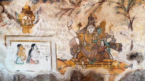 Ancient image of Hindu deities