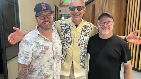Erik and Chris Ewers with Jeff Goldblum