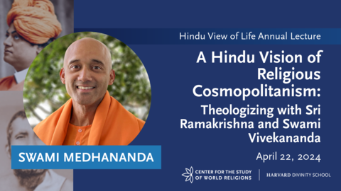 Title card for Hindu View of Life Lecture with Swami Medhananda