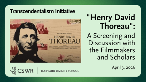 Title card for "Henry David Thoreau": A screening and discussion with the filmmakers and scholars