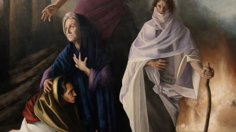 Painting of Moses's family