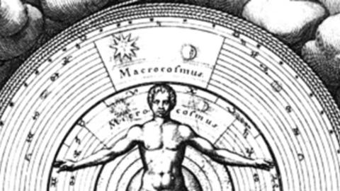 Drawing of macrocosm and microcosm