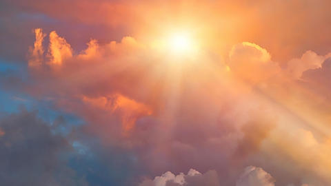 Sunlight filtering in through the clouds