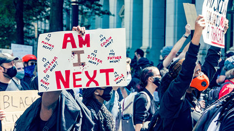 Protesting murder of George Floyd