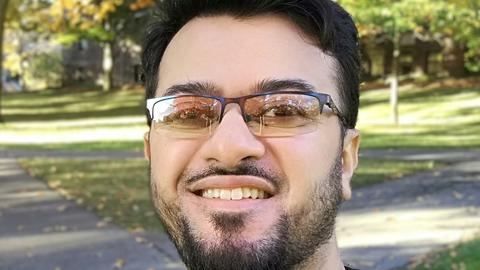 Raashid Goyal smiling into the camera