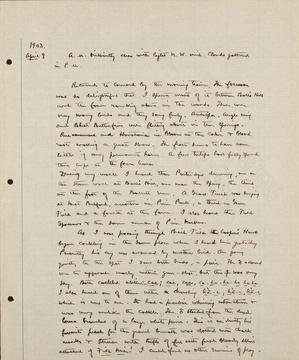 Page from Brewster's journal