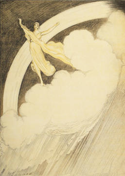 Sketch of Isadora Duncan in movement.