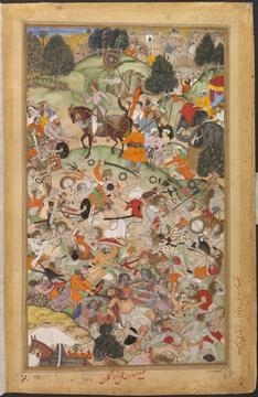 Ancient drawing of a war scene