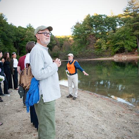 Group of people at Walden Pond