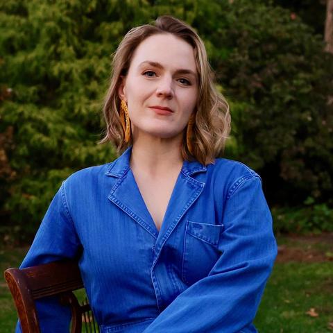 Rachael Petersen looking into the camera