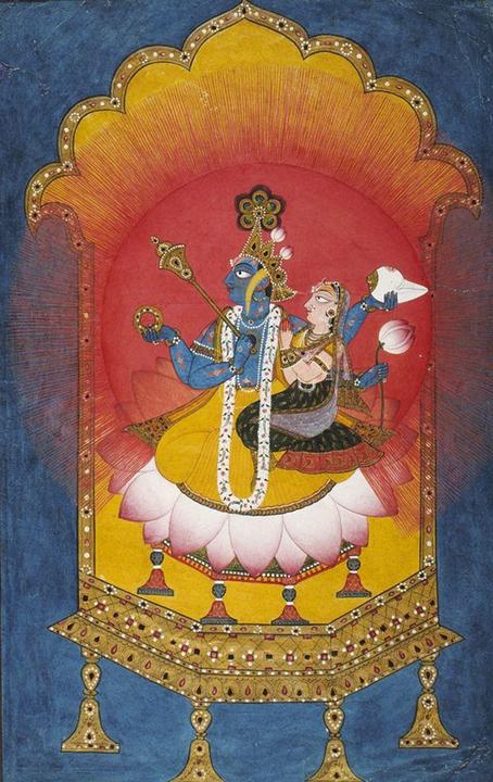painting of Vishnu and Lakshmi