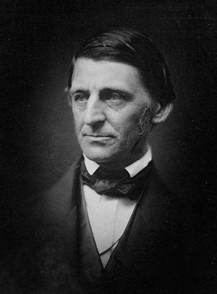 Ralph Waldo Emerson portrait in black and white