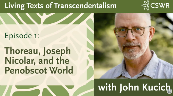Title card for Living Texts of Transcendentalism with John Kucich