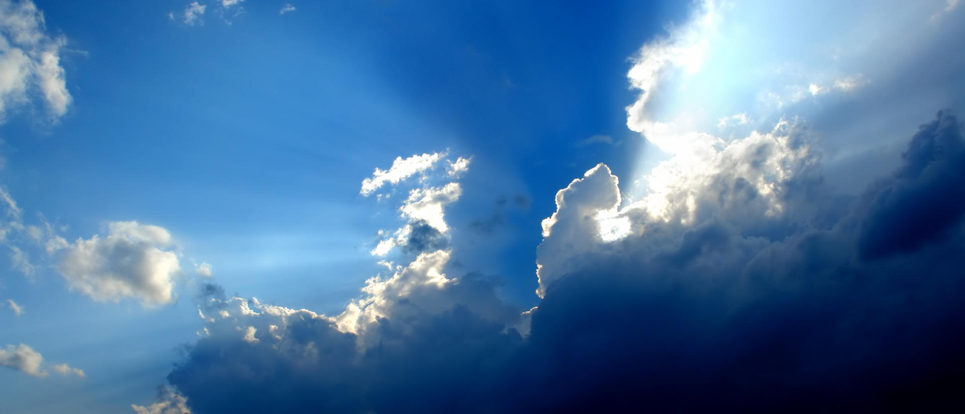 Clouds parting