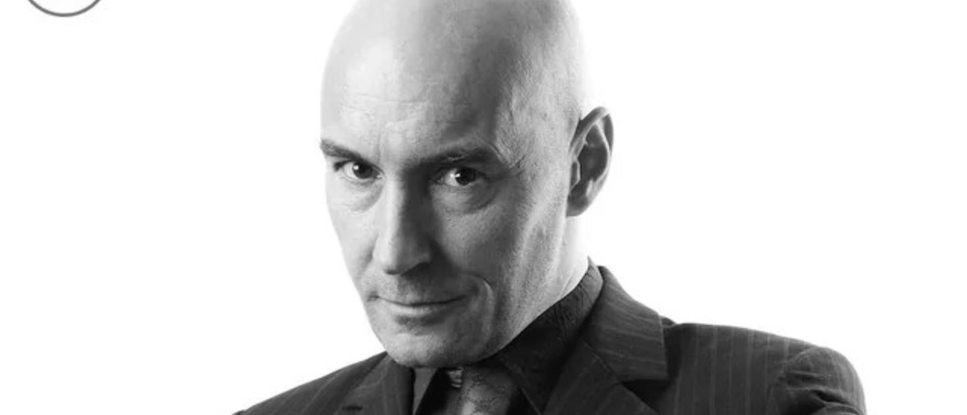 Grant Morrison looking into the camera