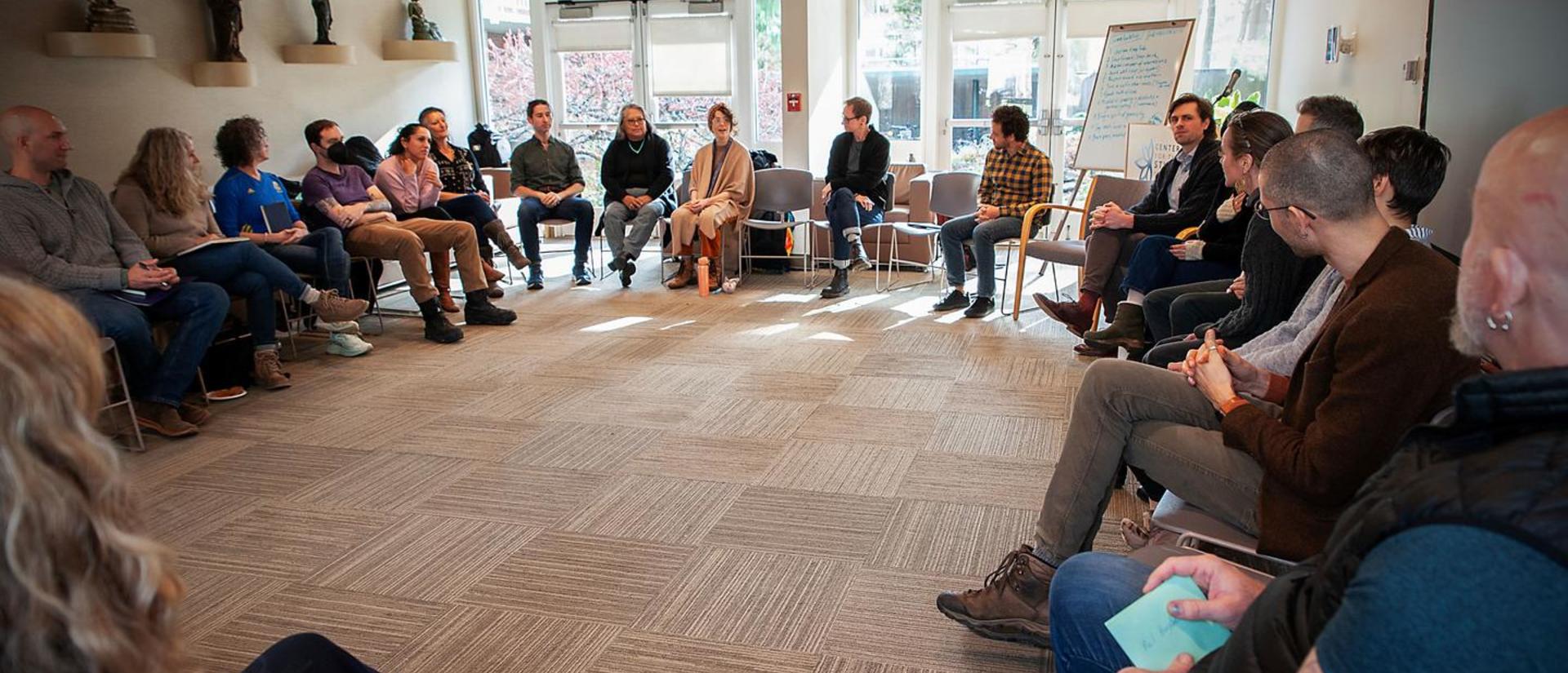 Workshop attendees in a circle