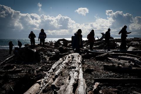 BC field trip participants on the Pacific coast