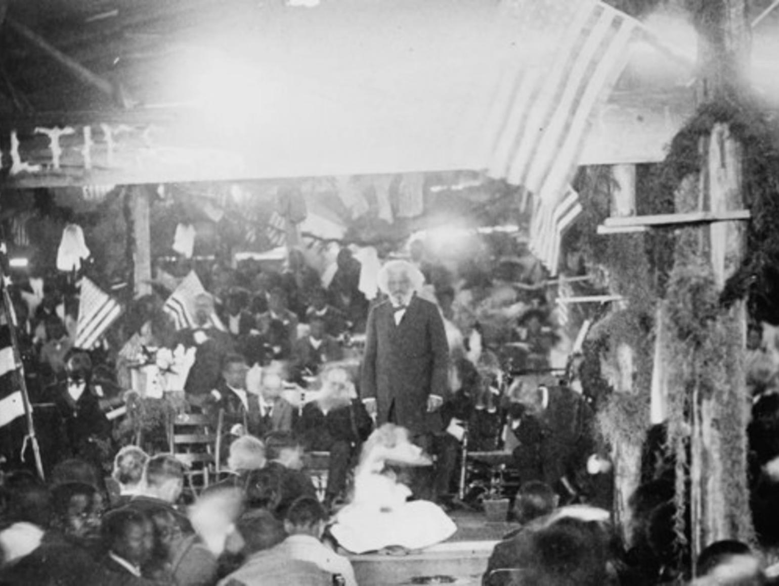 image of a man in flashing lights